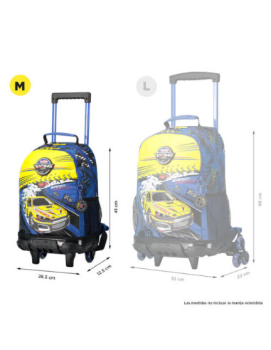 MOCHILA ESCOLAR CON RUEDAS MEDIANA DE CARRERAS...