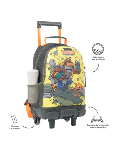MOCHILA ESCOLAR CON RUEDAS MEDIANA DE CARTOONS TOTTO MJ03BWM005-2310-4DJM