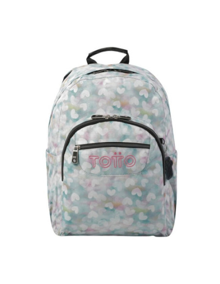 MOCHILA ESCOLAR CORAZONES PASTEL TOTTO MA04ECO001-23110-4HX