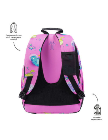 MOCHILA ESCOLAR GATOS ASTRONAUTAS TOTTO...