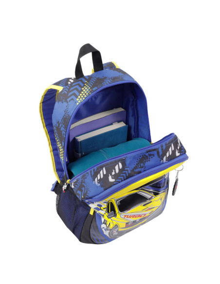 MOCHILA ESCOLAR GRANDE DE CARRERAS DE COCHES TOTTO MJ04VLC003-2310-6J7L