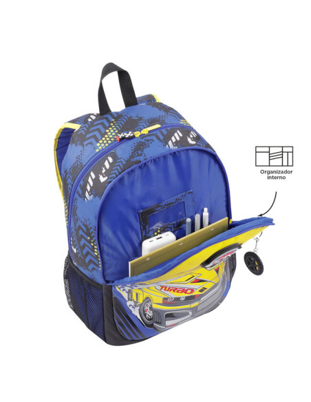 MOCHILA ESCOLAR GRANDE DE CARRERAS DE COCHES TOTTO MJ04VLC003-2310-6J7L