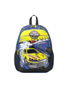 MOCHILA ESCOLAR MEDIANA DE CARRERAS DE COCHES TOTTO MJ04VLC002-2310-6J7M