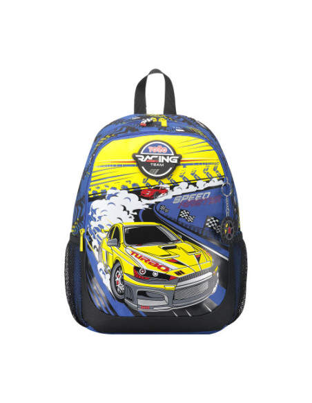 MOCHILA ESCOLAR MEDIANA DE CARRERAS DE COCHES TOTTO MJ04VLC002-2310-6J7M