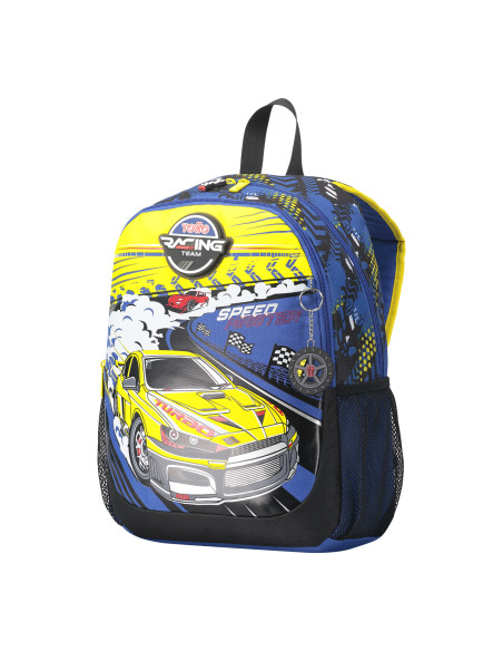 MOCHILA ESCOLAR MEDIANA DE CARRERAS DE COCHES TOTTO MJ04VLC002-2310-6J7M