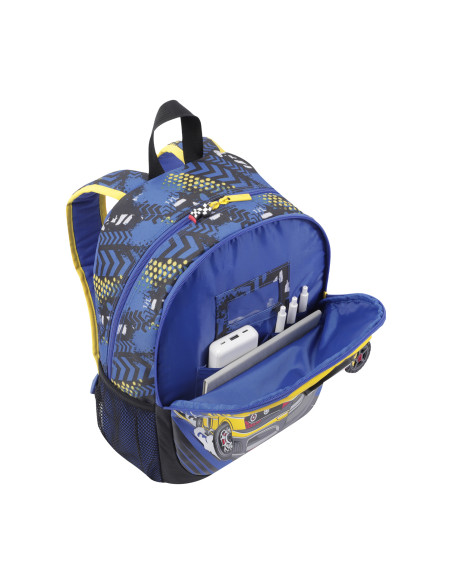 MOCHILA ESCOLAR MEDIANA DE CARRERAS DE COCHES TOTTO MJ04VLC002-2310-6J7M