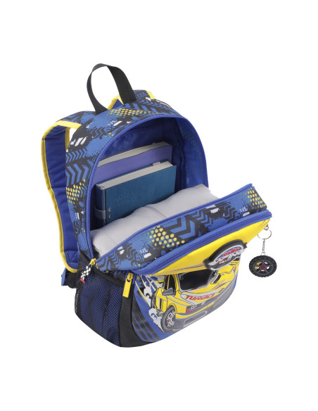 MOCHILA ESCOLAR MEDIANA DE CARRERAS DE COCHES TOTTO MJ04VLC002-2310-6J7M