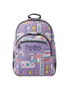MOCHILA ESCOLAR MORADO CIBER - CRAYOLES TOTTO MA04ECO029-2210N-2QI