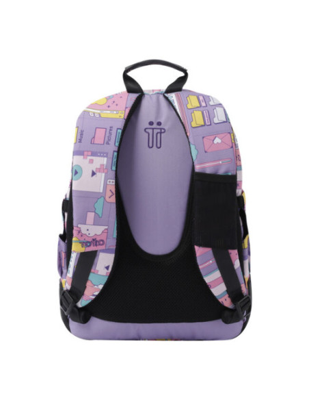 MOCHILA ESCOLAR MORADO CIBER - CRAYOLES TOTTO MA04ECO029-2210N-2QI