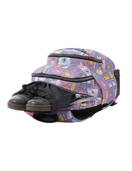 MOCHILA ESCOLAR MORADO CIBER - CRAYOLES TOTTO MA04ECO029-2210N-2QI