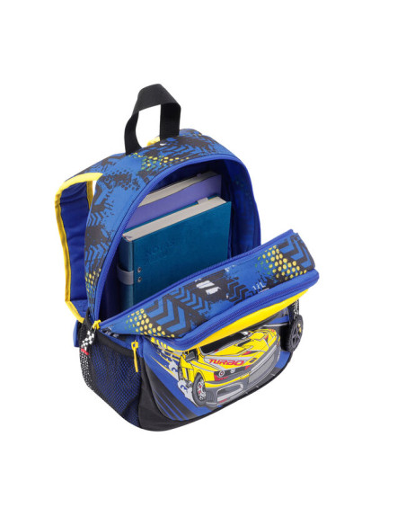 MOCHILA ESCOLAR PEQUEÑA DE CARRERAS DE COCHES TOTTO MJ04VLC001-2310-6J7S