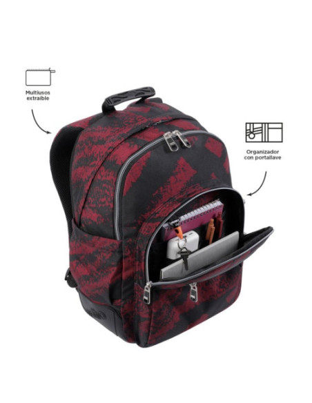 MOCHILA ESCOLAR TIZA ROJA - CRAYOLES TOTTO MA04ECO029-2310N-5C5