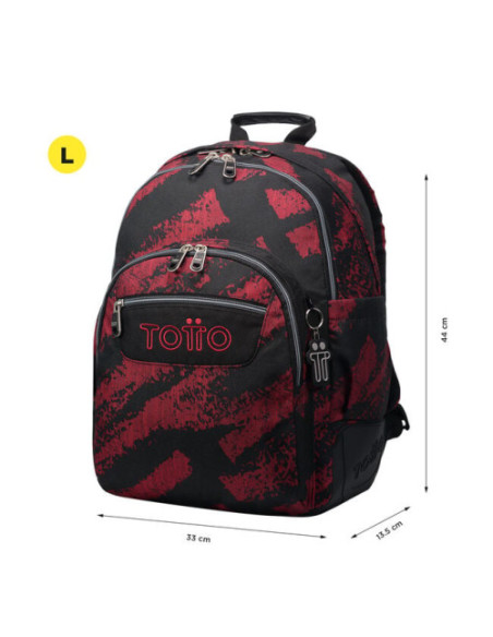 MOCHILA ESCOLAR TIZA ROJA - CRAYOLES TOTTO MA04ECO029-2310N-5C5