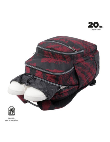 MOCHILA ESCOLAR TIZA ROJA - CRAYOLES TOTTO MA04ECO029-2310N-5C5
