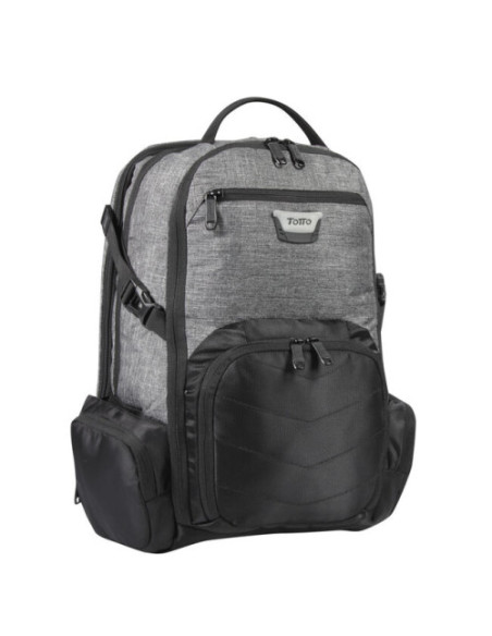 MOCHILA HYBRID TABLET Y PC 15'' 4 CREMALLERAS GRIS/NEGRO TOTTO MA04IND588-1620G-GN0