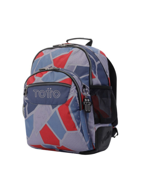 MOCHILA INFANTIL GRIS Y AZUL TOTTO MA04ECO029-2120N-2JG