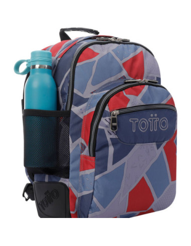 MOCHILA INFANTIL GRIS Y AZUL TOTTO...
