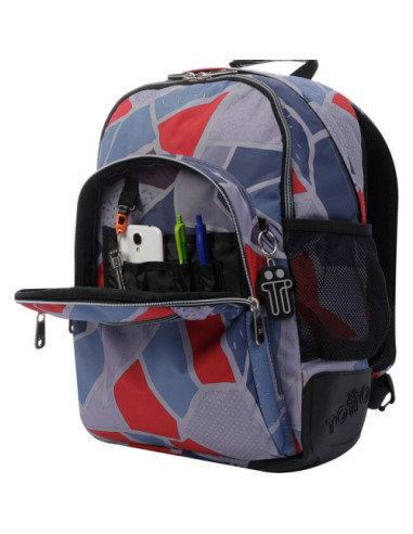 MOCHILA INFANTIL GRIS Y AZUL TOTTO...