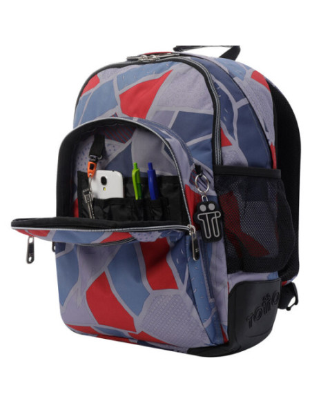 MOCHILA INFANTIL GRIS Y AZUL TOTTO MA04ECO029-2120N-2JG