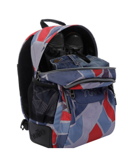 MOCHILA INFANTIL GRIS Y AZUL TOTTO MA04ECO029-2120N-2JG