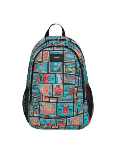 MOCHILA JUVENIL ESO Y BACHILLERATO MULTIUSIOS SELLOS VIAJES TOTTO MA04SUP002-2010G-0W6