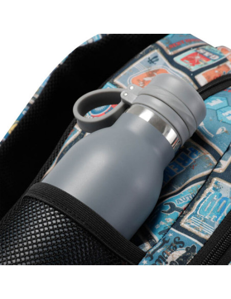 MOCHILA JUVENIL ESO Y BACHILLERATO MULTIUSIOS SELLOS VIAJES TOTTO MA04SUP002-2010G-0W6