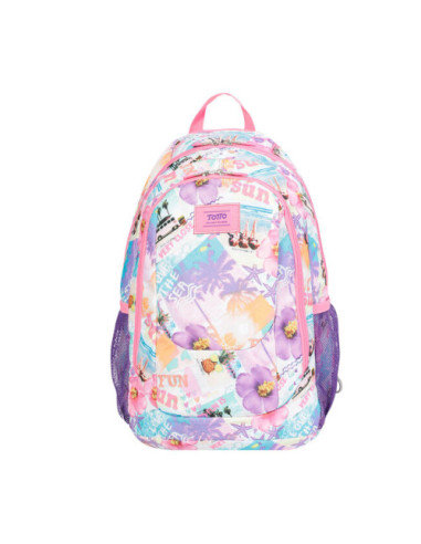 MOCHILA JUVENIL ESO Y BACHILLERATO MULTIUSOS ROSA SEA TOTTO MA04SUP002-2010G-9SW