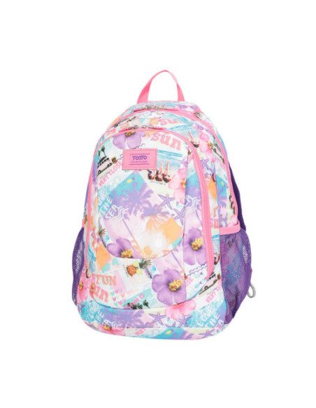 MOCHILA JUVENIL ESO Y BACHILLERATO MULTIUSOS ROSA SEA TOTTO MA04SUP002-2010G-9SW