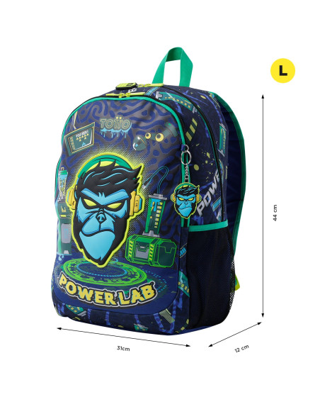 MOCHILA MORRAL KONG LAB L TOTTO MJ04KLB003-2410-8JDL