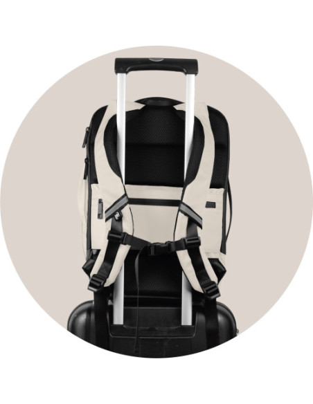 MOCHILA PARA PORTATIL 15" EXECUTIVE OXFBAG RPET BEIGE OXFROD 400191411