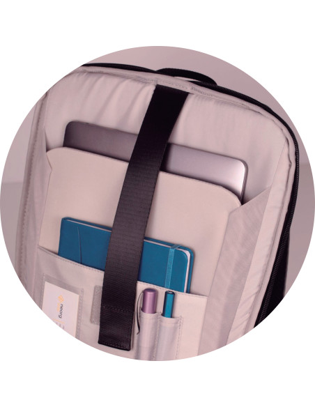 MOCHILA PARA PORTATIL 15" EXECUTIVE OXFBAG RPET GRIS OXFORD 400191412