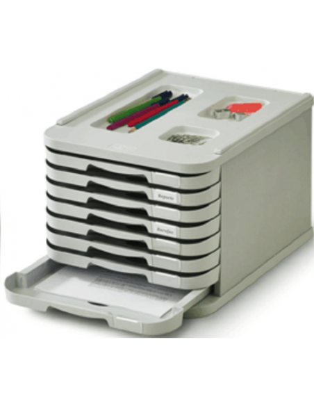 MODULO DE 8 CAJONES POLIESTIRENO GRIS FAIBO 1008-08