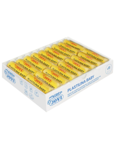 MY FIRST PLASTILINA BABY CAJA 18 PASTILLAS PASTA PARA MODELAR SÚPER BLANDA 38 G AMARILLO  NEW JOVI 37002