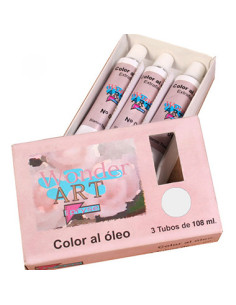 CAJA 3 TUBOS 108ML. ÓLEO Nº.02 BLANCO ZINC TITANIM WONDER ART BY PRYSE 6251002