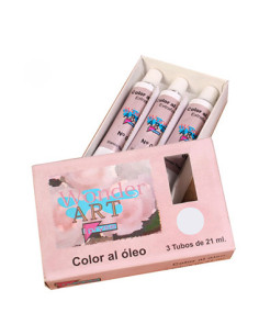 CAJA 3 TUBOS 21ML. ÓLEO Nº.02 BLANCO ZINC TITANIUM WONDER ART BY PRYSE 6250002