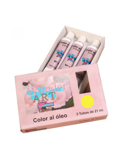 CAJA 3 TUBOS 21ML. ÓLEO Nº.07 AMARILLO LIMÓN WONDER ART BY PRYSE 6250007