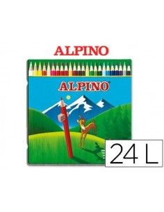 LÁPICES ALPINO 24 ESTUCHE METÁLICO VERDE