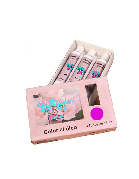CAJA 3 TUBOS 21ML. ÓLEO Nº.17 MAGENTA WONDER ART BY PRYSE 6250017