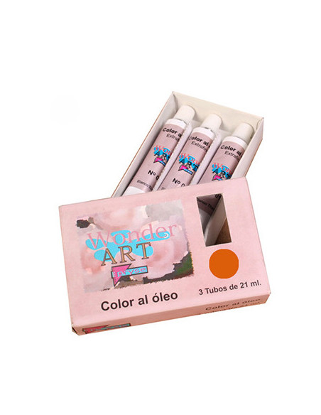 CAJA 3 TUBOS 21ML. ÓLEO Nº.19 ROJO CADMIUM MEDIO WONDER ART BY PRYSE 6250019