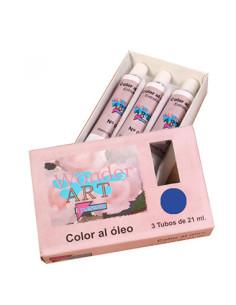 CAJA 3 TUBOS 21ML. ÓLEO Nº.27 AZUL COBALTO WONDER ART BY PRYSE 6250027