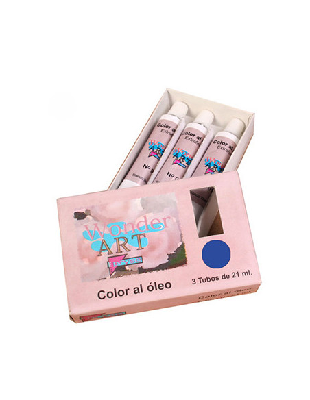 CAJA 3 TUBOS 21ML. ÓLEO Nº.27 AZUL COBALTO WONDER ART BY PRYSE 6250027
