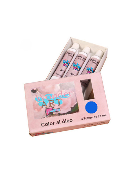 CAJA 3 TUBOS 21ML. ÓLEO Nº.28 AZUL ULTRAMARINO WONDER ART BY PRYSE 6250028