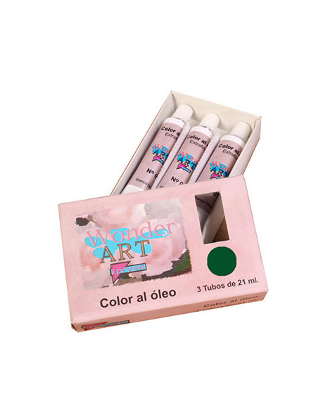 CAJA 3 TUBOS 21ML. ÓLEO Nº.37 SOMBRA TOSTADO WONDER ART BY PRYSE 6250037
