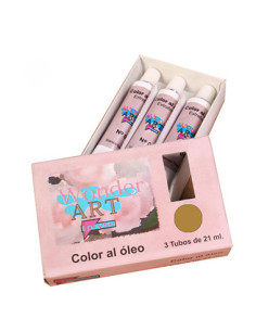CAJA 3 TUBOS 21ML. ÓLEO Nº.38 SIENA CRUDO WONDER ART BY PRYSE 6250038