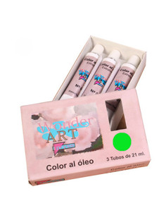 CAJA 3 TUBOS 21ML. ÓLEO Nº.48 VERDE SAVIA WONDER ART BY PRYSE 6250048