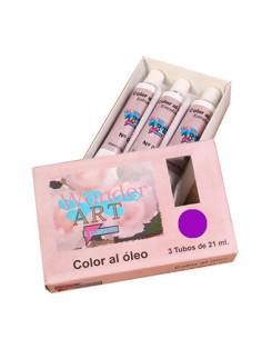 CAJA 3 TUBOS 21ML. ÓLEO Nº.56 VIOLETA WONDER ART BY PRYSE 6250056