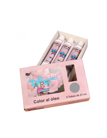 CAJA 3 TUBOS 21ML. ÓLEO Nº.61 GRIS WONDER ART BY PRYSE 6250061