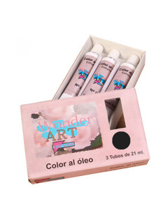 CAJA 3 TUBOS 21ML. ÓLEO Nº.66 NEGRO MARFIL WONDER ART BY PRYSE 6250066
