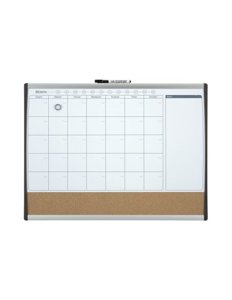 ORGANIZADOR MENSUAL MAGNETICO+TABLERO CORCHO HORIZONTAL 585x430MM NOBO 1903813
