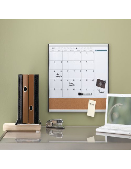 ORGANIZADOR MENSUAL MAGNETICO+TABLERO CORCHO HORIZONTAL 585x430MM NOBO 1903813